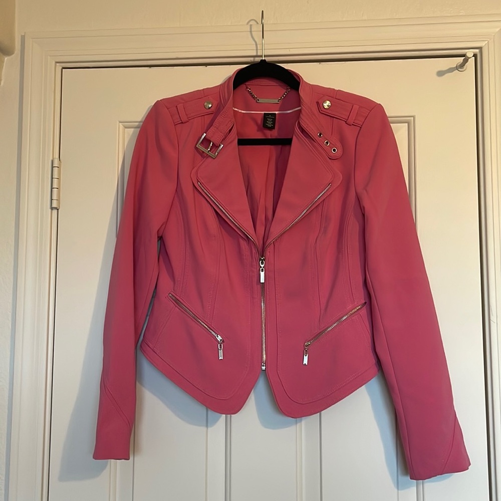 WHBM Pink Moto Jacket